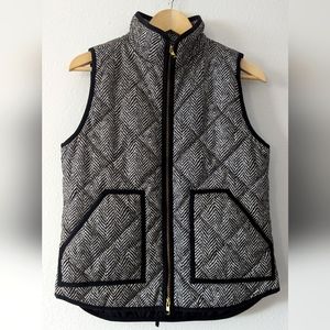 J Crew Quilted Herringbone Puffer Vest